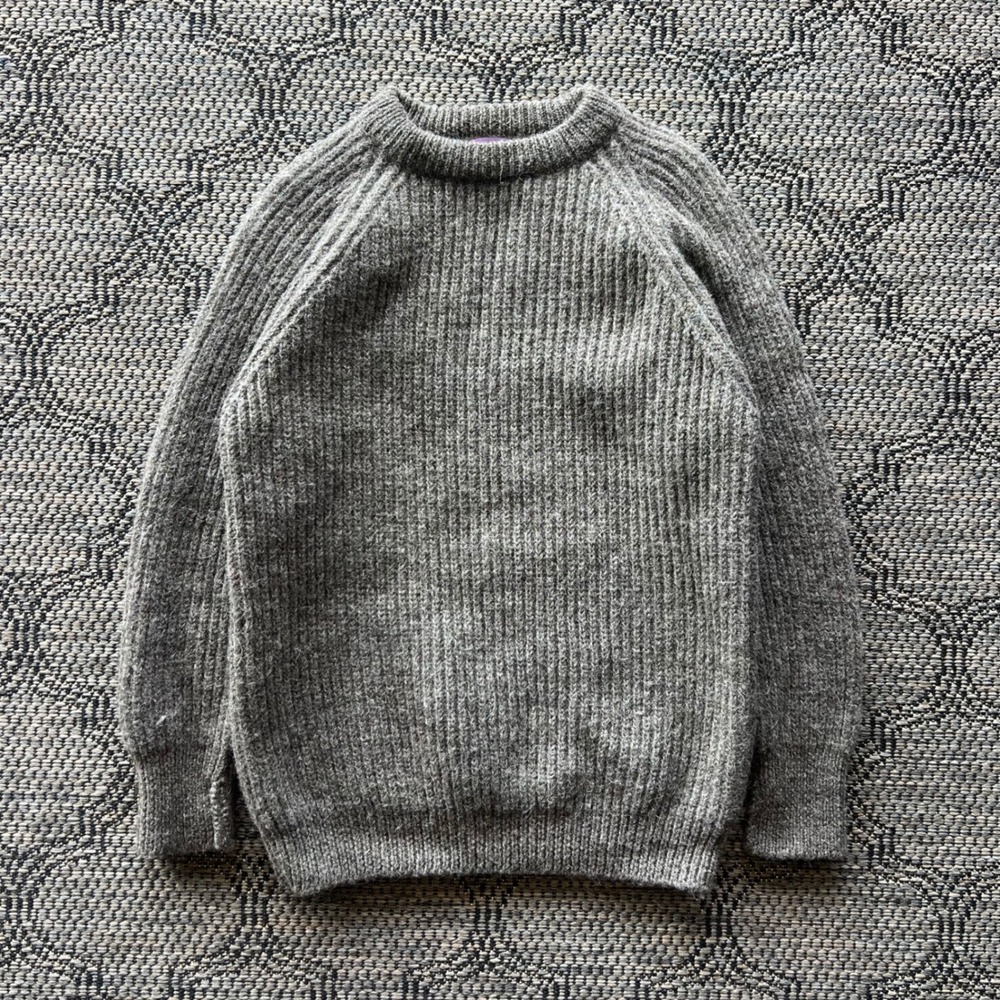 Northern Watters Knitwear Sweater Mens XS Grey Wool Ribbed Fisherman Maritimes
